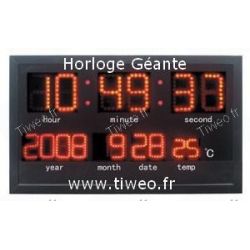 Horloge murale à leds avec température