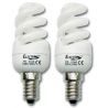 2 lampes mini-hélitron 7W E14 (40W)