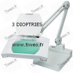 Lampe loupe lumineuse socle intégré