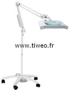 Magnifying lamp on foot for doctor, electronic