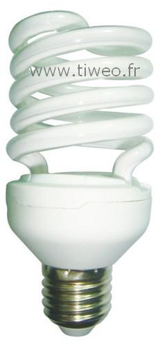 Ampoule fluo grande puissance E27 - 20W (75W) - Blanc chaud