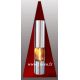 Ethanol Wandkamin Pyramide rote Farbe