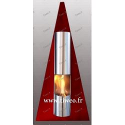 Chimenea de etanol de pared Pyramid color rojo