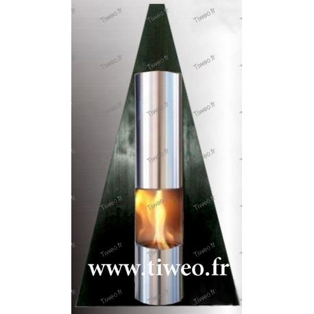 Ethanol fireplace wall Pyramid color Black
