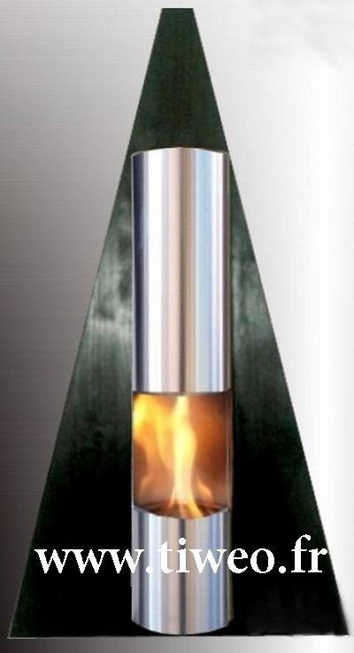 Fireplace Ethanol wall Pyramid color Black