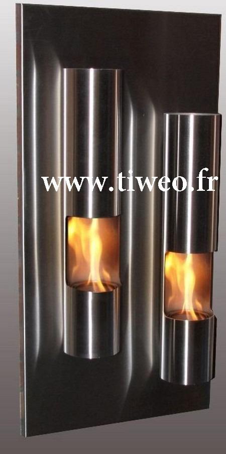 Fireplace Ethanol wall Tower fire Stainless steel