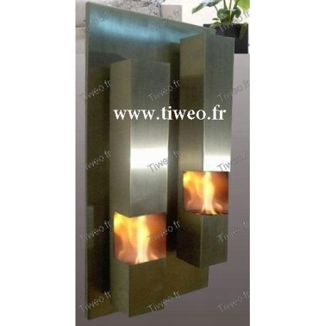 Chimenea de etanol de pared de acero inoxidable