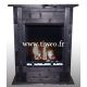 Black recessed wall bio-ethanol fireplace