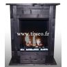 Cheminée bio-éthanol murale encastré noir