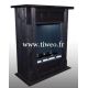 Black recessed wall bio-ethanol fireplace