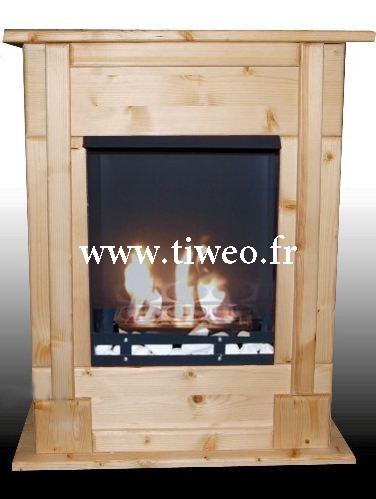 Fireplace bio ethanol wall recessed pin natural