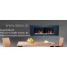 Cheminée ethanol murale 16/9 laqué Anthracite