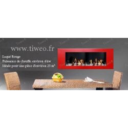 Chimenea de etanol de pared 16/9 lacado rojo