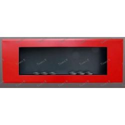 Fireplace ethanol wall 16/9 red lacquered