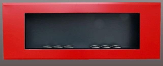 Fireplace ethanol wall 16/9 red lacquered