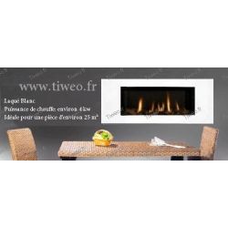 Chimenea de etanol de pared 16/9 lacado blanco