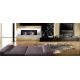 Luxury wall mounted ethanol fireplace 16/9 stainless steel