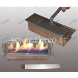 Luxus Wand Ethanol Kamin 16/9 Edelstahl