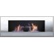 Luxury wall mounted ethanol fireplace 16/9 stainless steel
