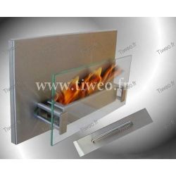 Chimenea de etanol pared acero inoxidable