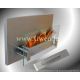 Stainless steel wall-mounted ethanol fireplace