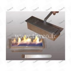Chimenea de etanol de pared de lujo 16/9 negro