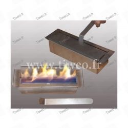 Luxury wall mounted ethanol fireplace 16/9 red