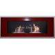 Luxury wall mounted ethanol fireplace 16/9 red