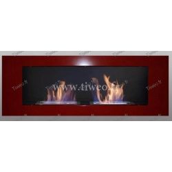Fireplace ethanol wall 16/9 red Luxury