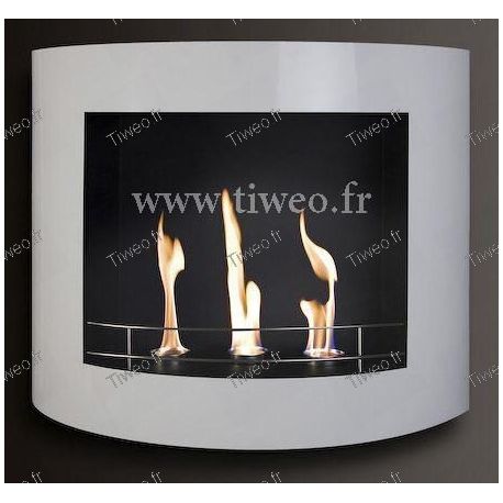 White ethanol fireplace