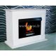 Luxury white lacquered ethanol fireplace