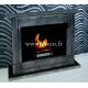 Luxury black ethanol fireplace with hammered look