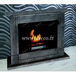 Chimenea de etanol aspecto lujo negro martillado