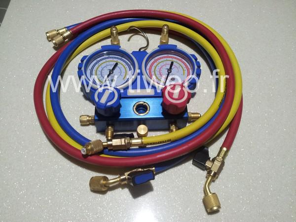 Manifold 2-way in box with indicator, and shut-off valves