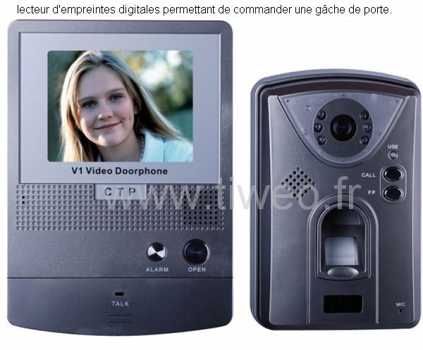 Portier video color control biométrico