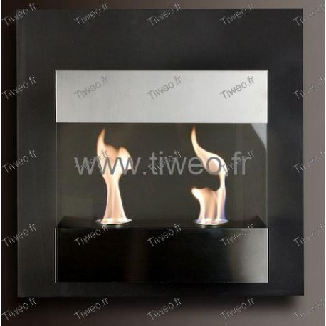 Wall-mounted ethanol fireplace