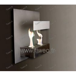 Wall-mounted ethanol fireplace