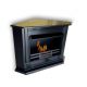 Fireplace ethanol corner black