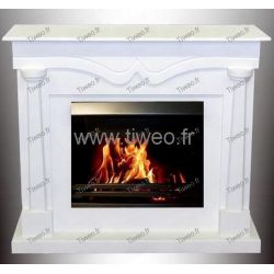 Beautiful white ethanol fireplace