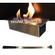 Chimenea de etanol de pared negra con cristal protector