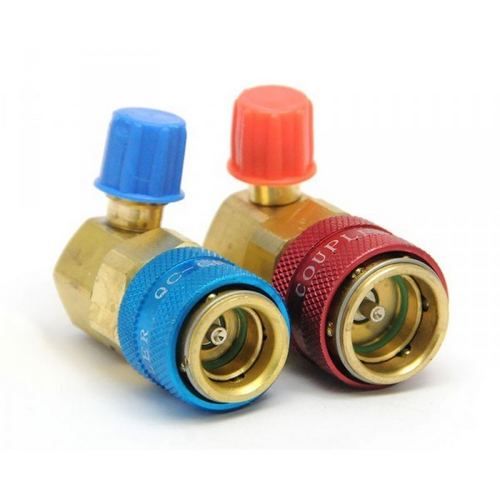 Quick-connect coupling for R134a, lot of 2 HP and BP