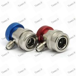 Lot of 2 Fittings fast for R134a HP and BP