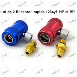 Quick batch of 2 connections for R134a HP and BP