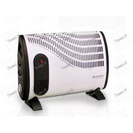 Fan-assisted electric radiator with turbo and timer