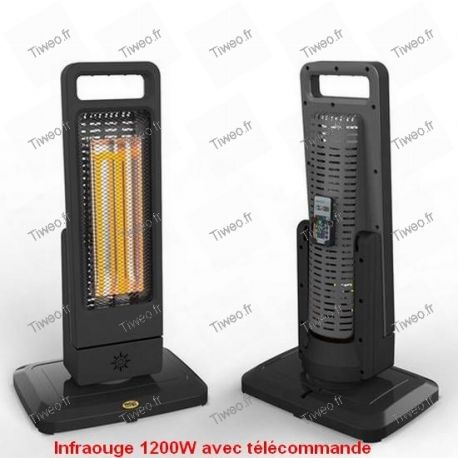 Chauffage d'appoint infrarouge puissance 1000W