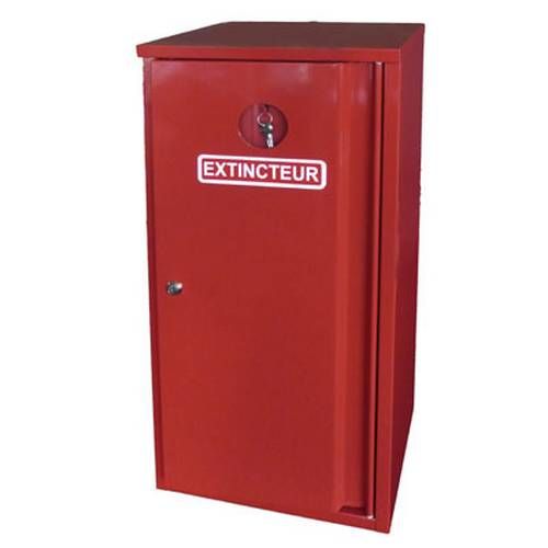 Metal cabinet for fire extinguisher