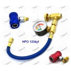 Kit Recharge Climatisation Auto INfloo R1234yf - 185g De Fluide + Flexible Manomètre, Pour Voitures Depuis 2017