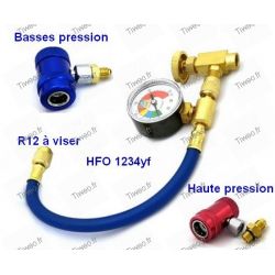 Raccord climatisation pour gaz HFO 1234yf, R134a et R12