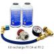 kit recharge air conditioning gas fitting R134a R12