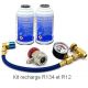 Recharge climatisation raccord R134a R12